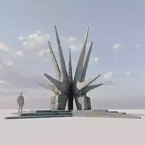 Brutalist Monument 3D model