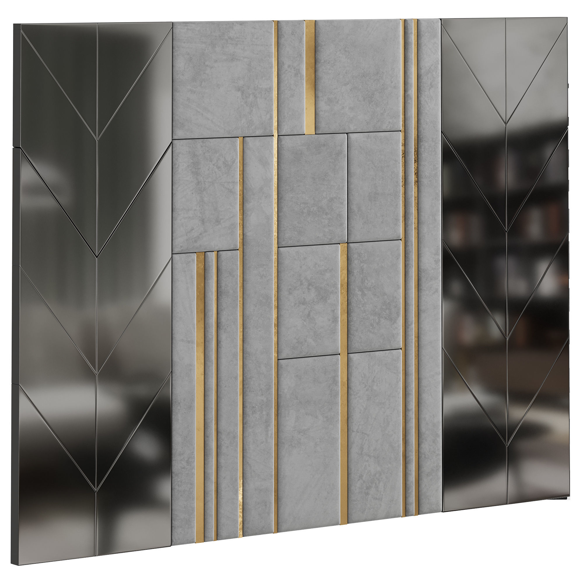 Wall panels 019 3D model_2