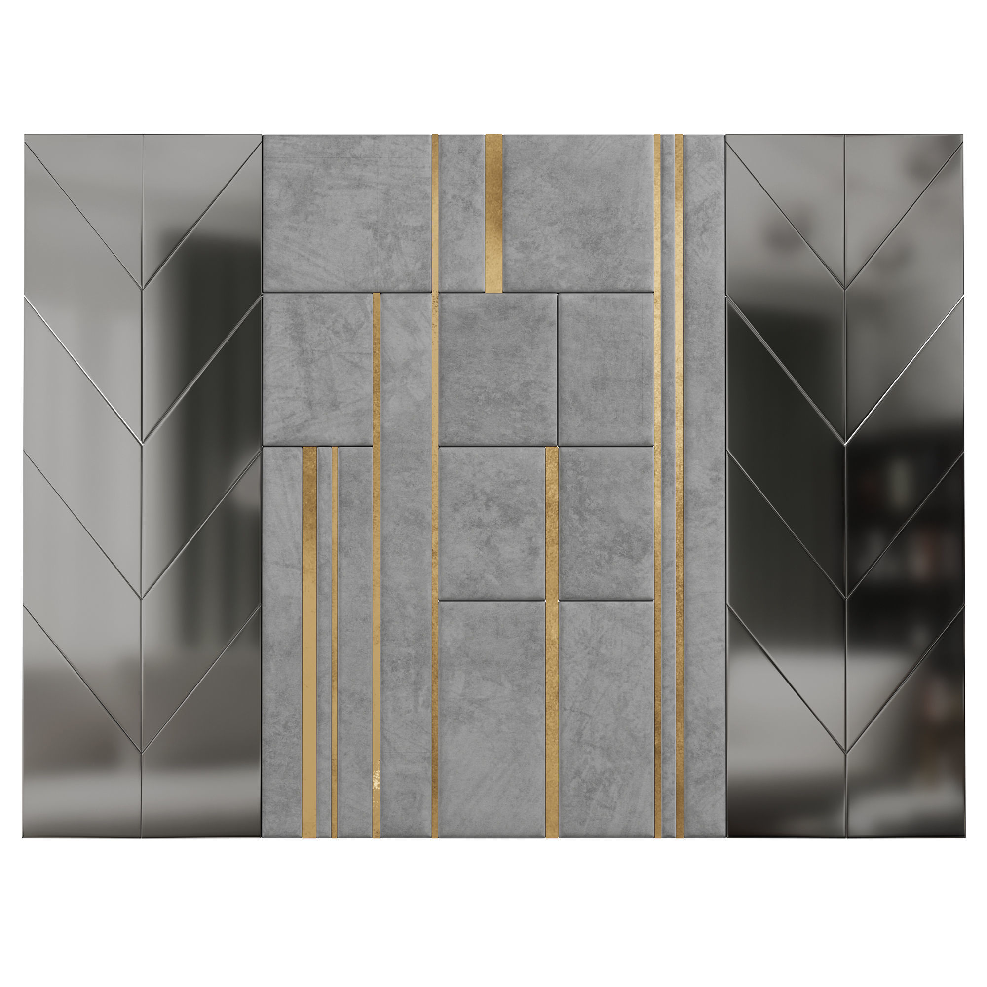 Wall panels 019 3D model_1