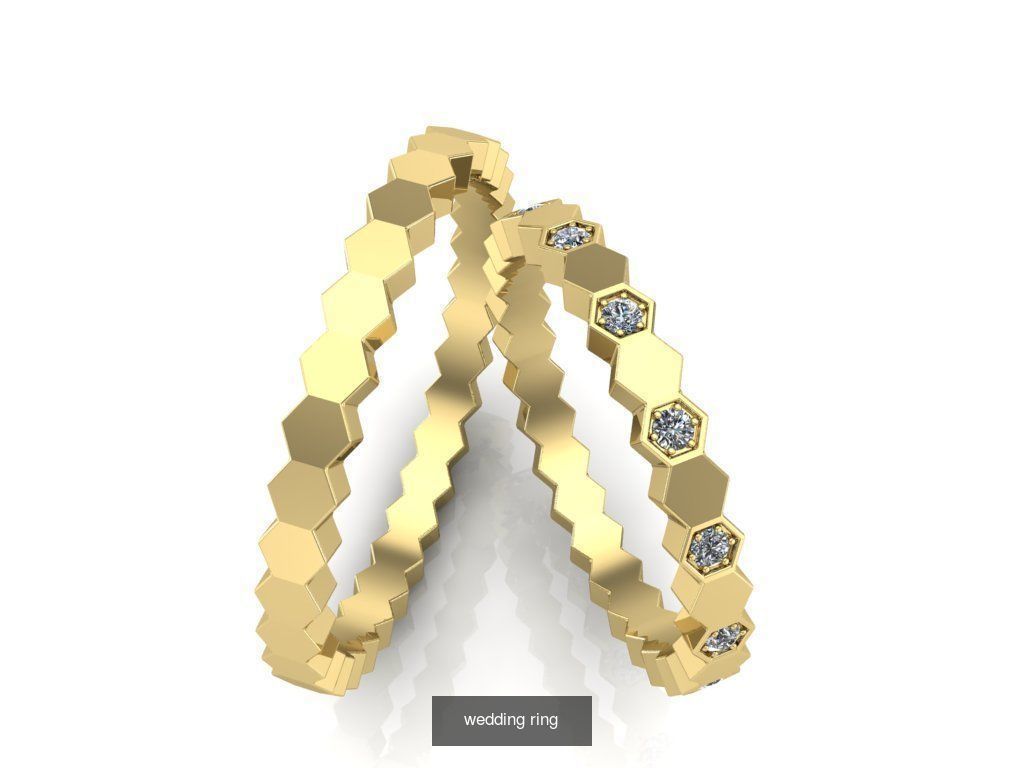 Couple Band Ring 36 model 3D Model Collection_28