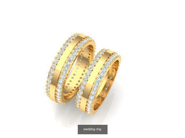 Couple Band Ring 36 model 3D Model Collection_11