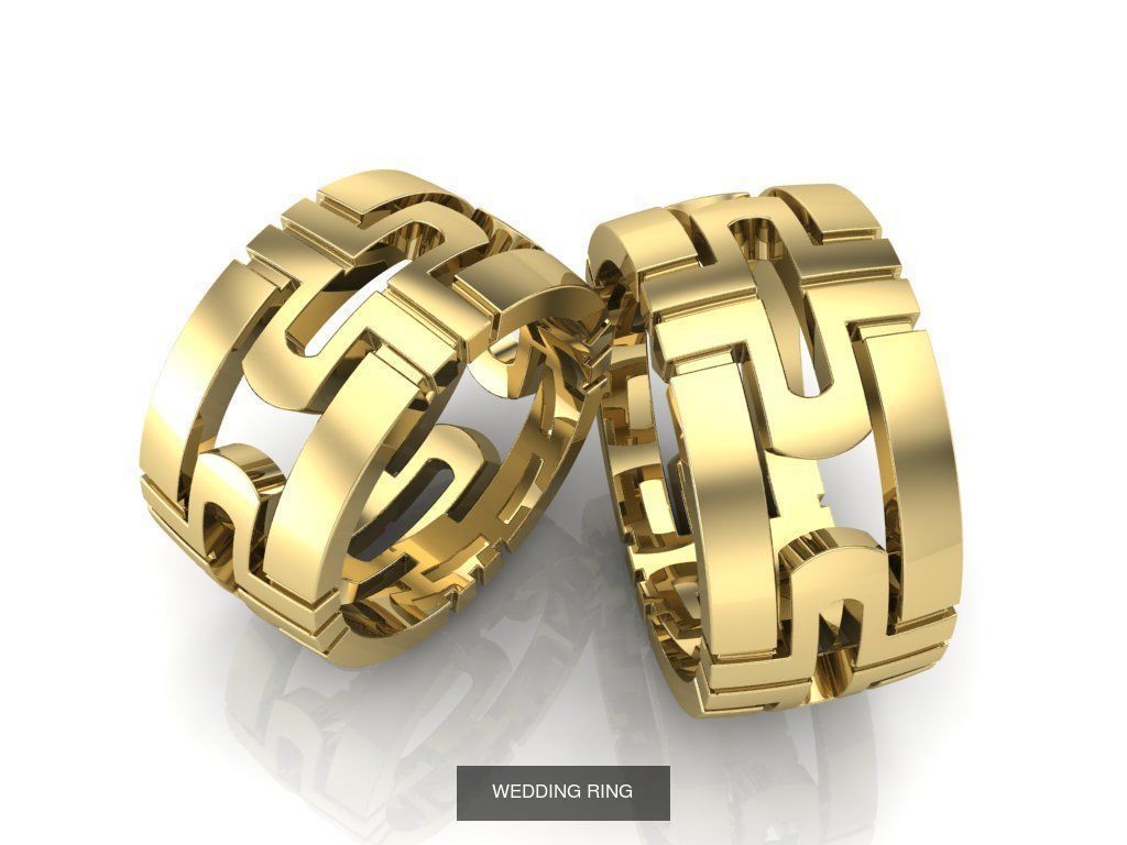 Couple Band Ring 36 model 3D Model Collection_30