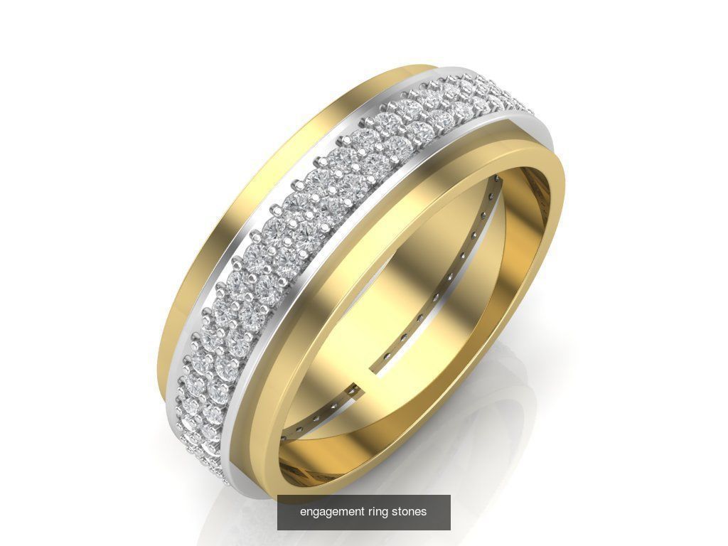 Couple Band Ring 36 model 3D Model Collection_37