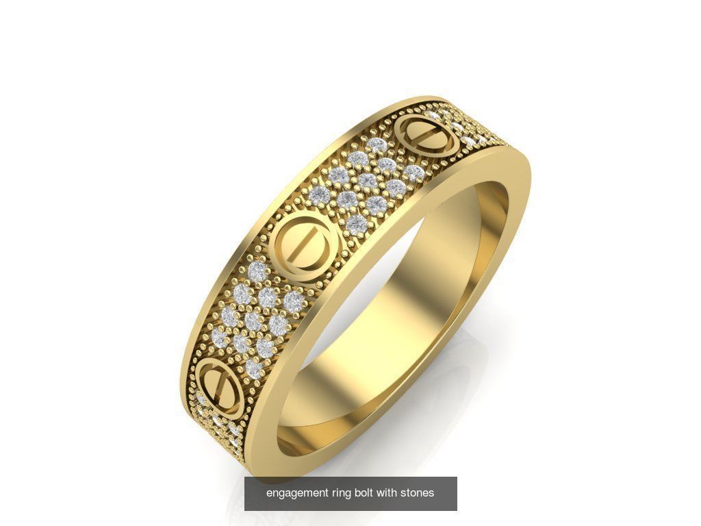 Couple Band Ring 36 model 3D Model Collection_27