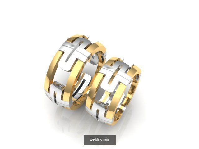 Couple Band Ring 36 model 3D Model Collection_10
