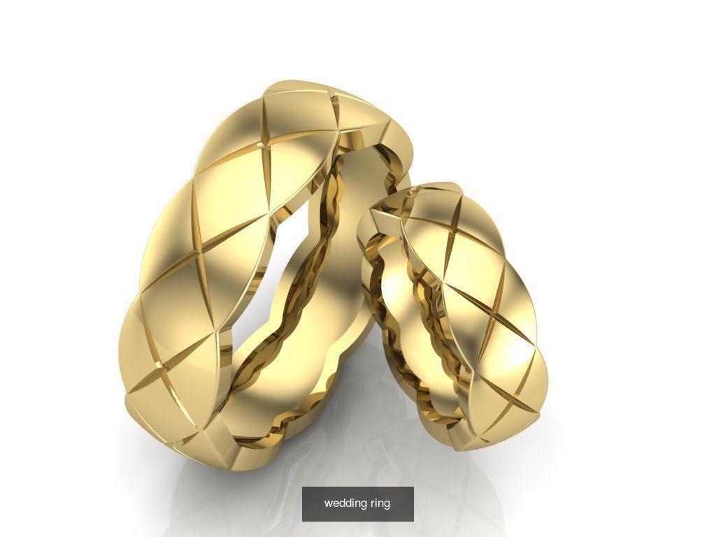 Couple Band Ring 36 model 3D Model Collection_39