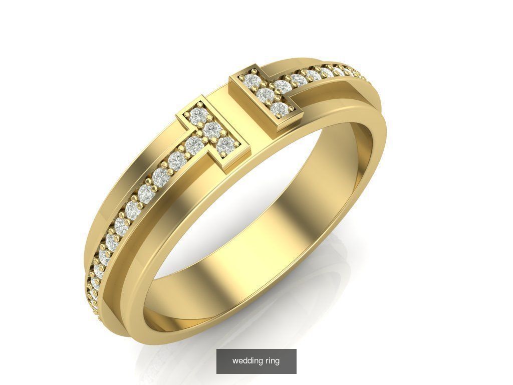 Couple Band Ring 36 model 3D Model Collection_35