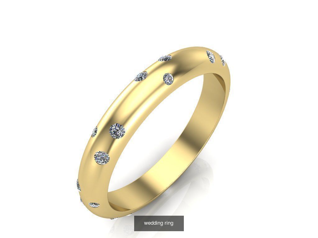Couple Band Ring 36 model 3D Model Collection_22