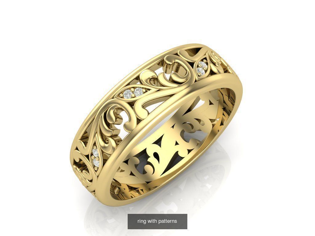 Couple Band Ring 36 model 3D Model Collection_18