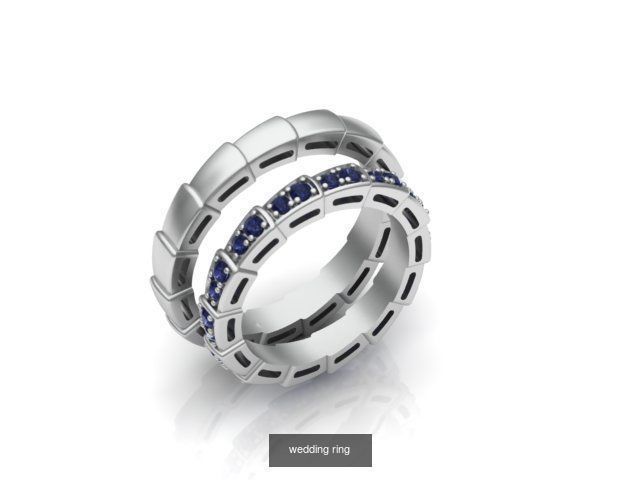 Couple Band Ring 36 model 3D Model Collection_13