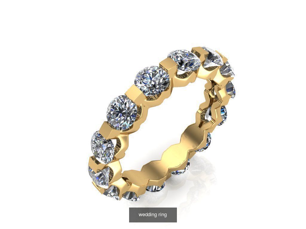 Couple Band Ring 36 model 3D Model Collection_21