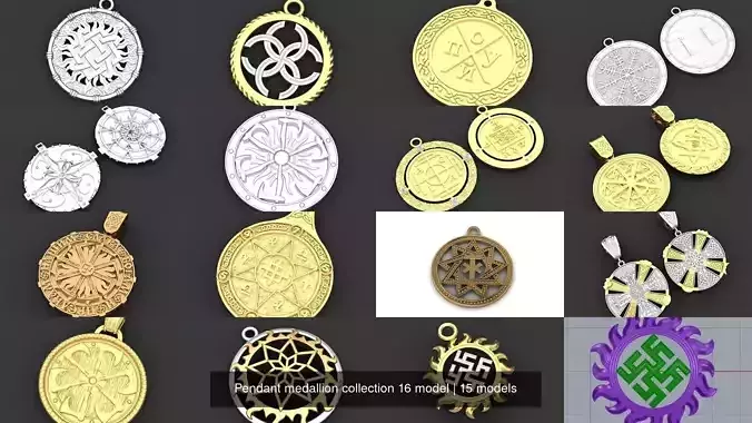 Pendant medallion collection 16 model 
