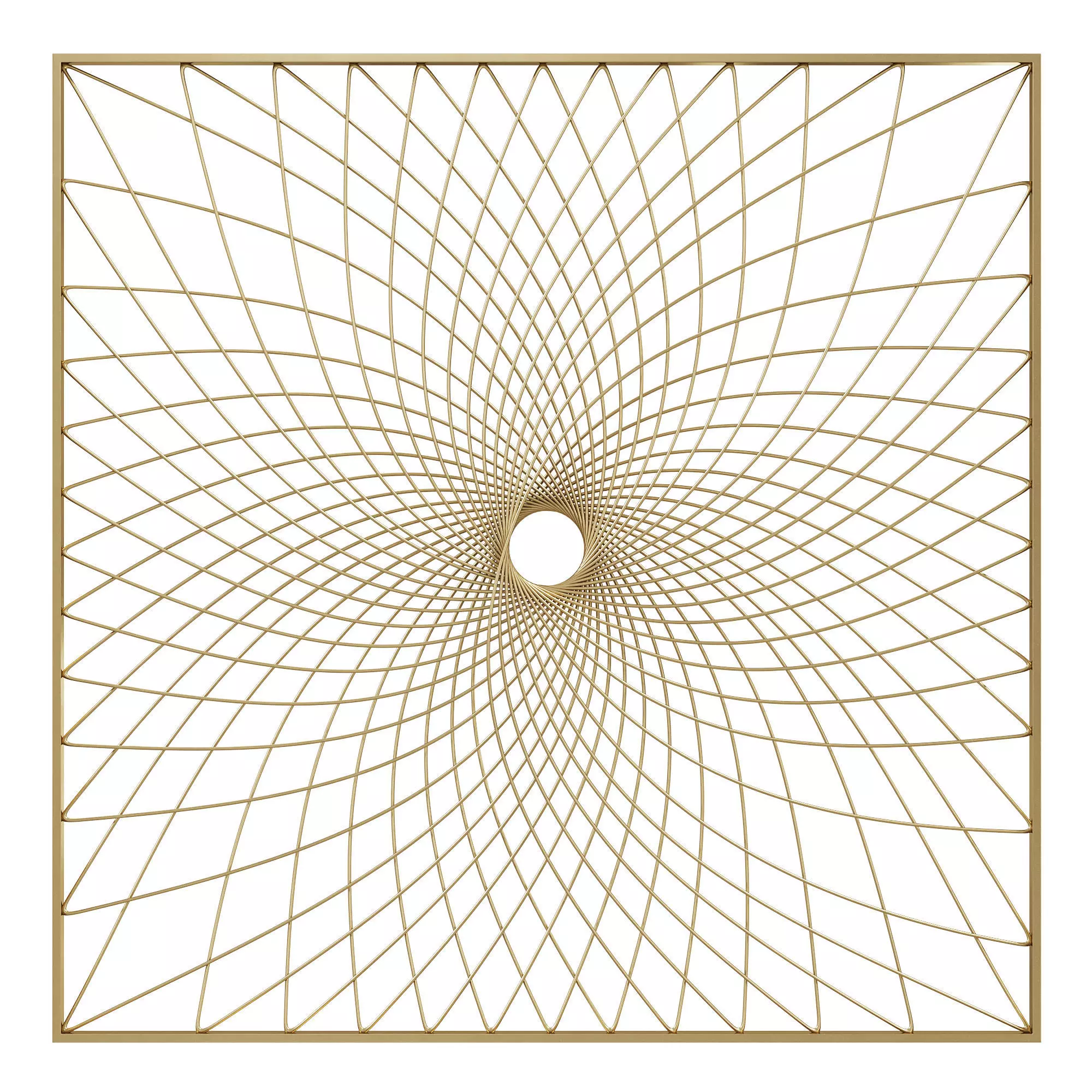 Square metal wall decor by Wayfair 3D model