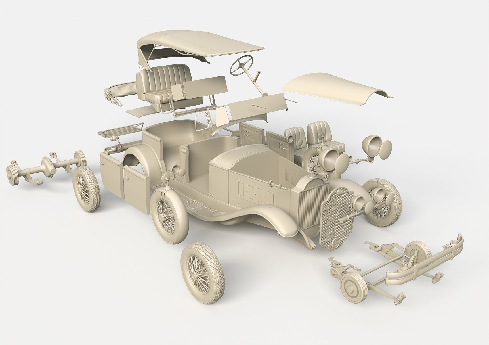 Packard Speedster Phaeton 1930 3D print model_8