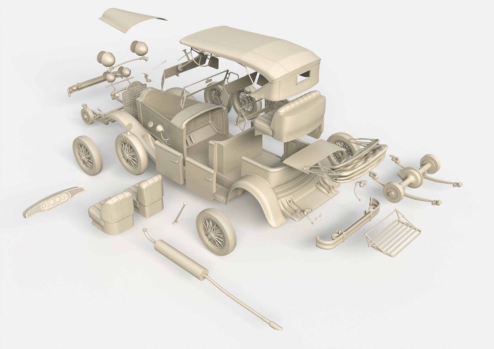 Packard Speedster Phaeton 1930 3D print model_9