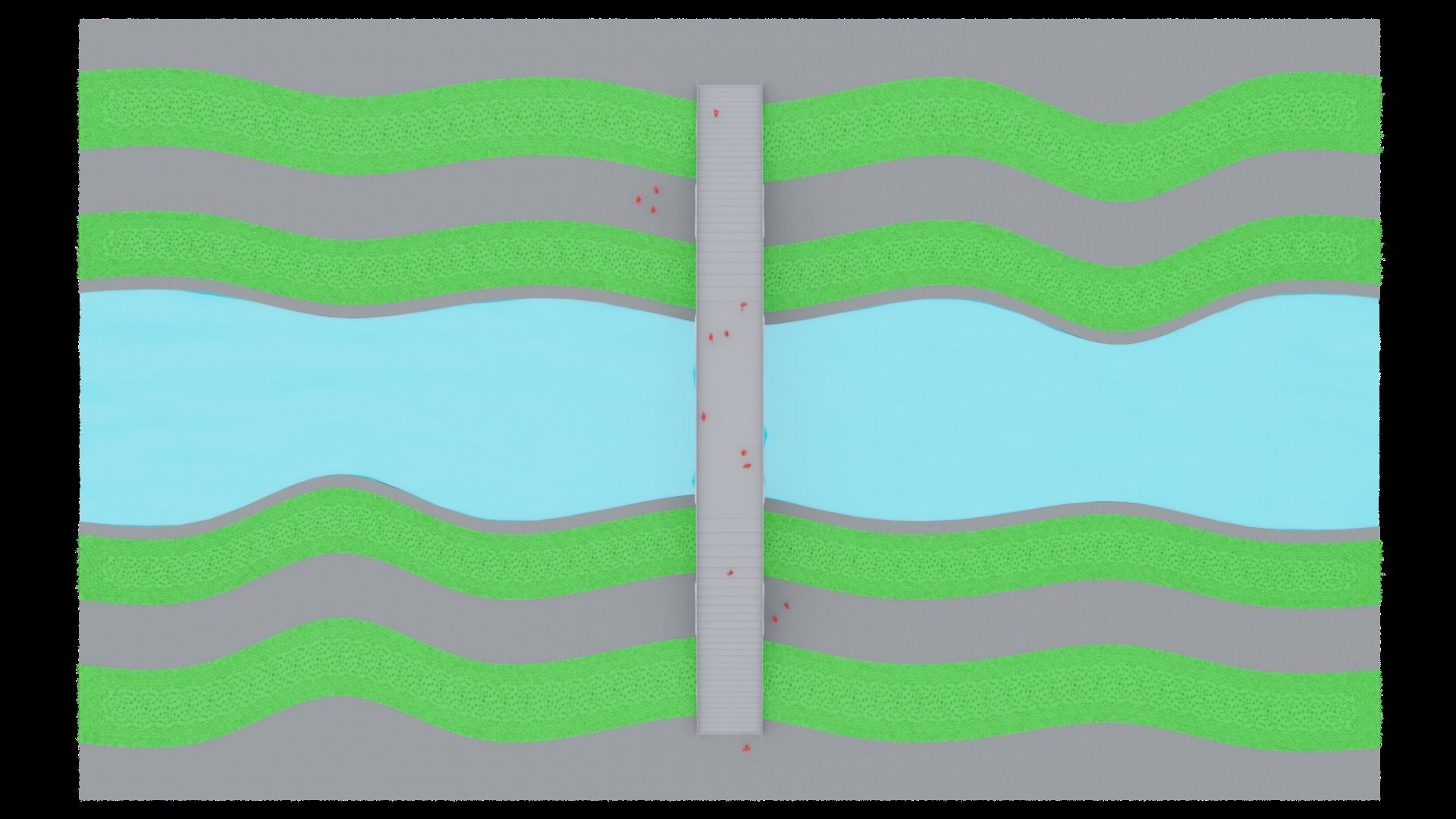 Organic Mesh Pedestrians Bridge 3D model_38