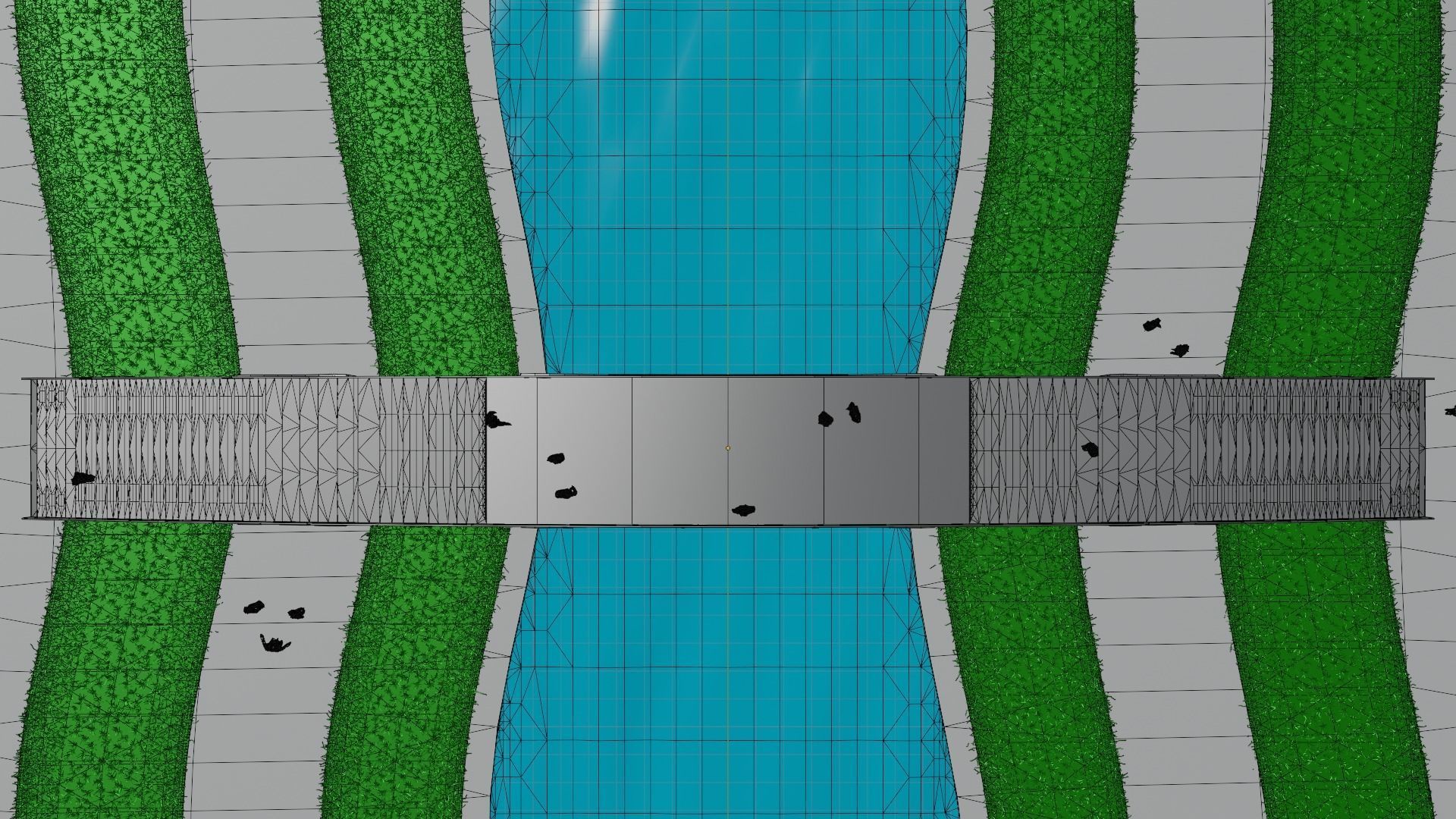 Organic Mesh Pedestrians Bridge 3D model_37