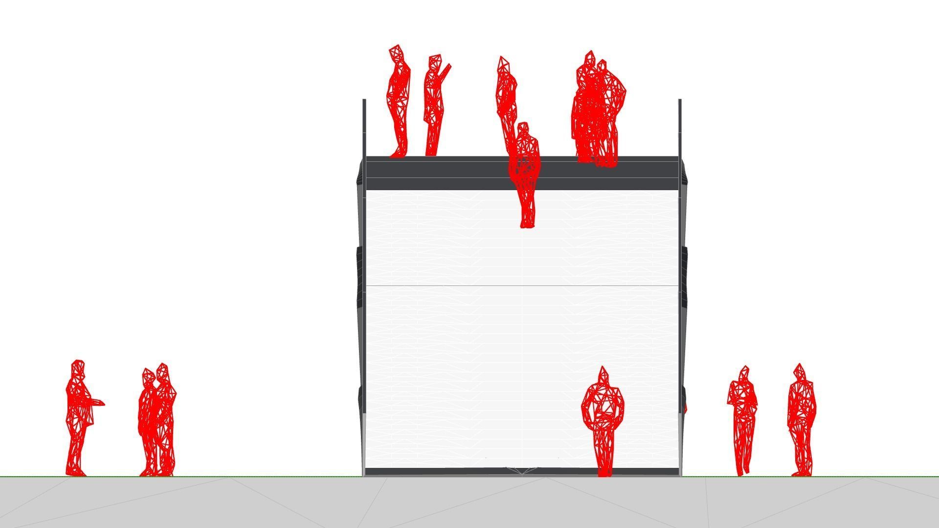 Organic Mesh Pedestrians Bridge 3D model_61