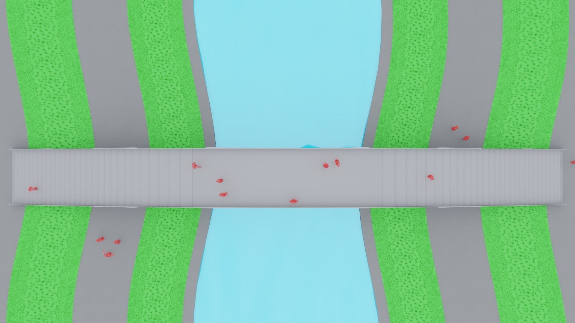 Organic Mesh Pedestrians Bridge 3D model_36