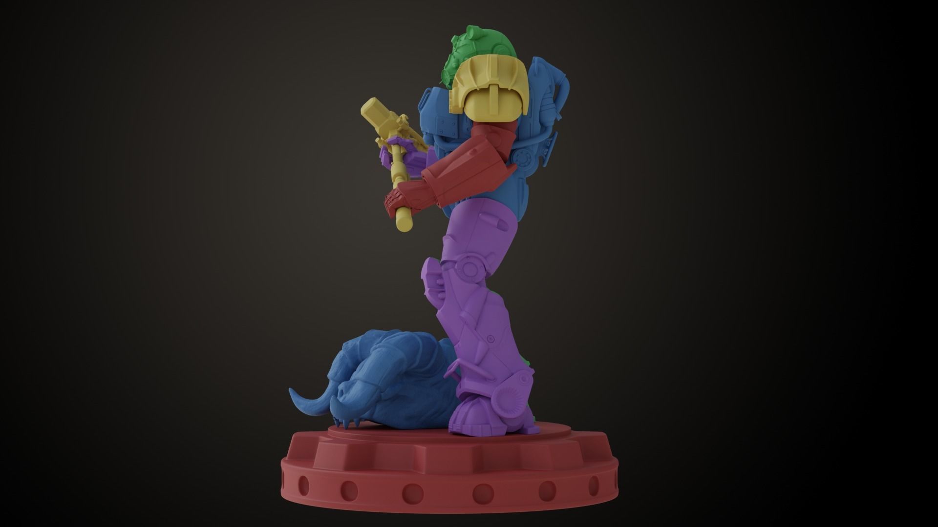 Fallout T60 Battle Pose 3D print model_20