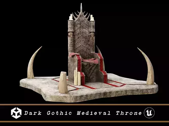Dark Gothic Medieval Throne