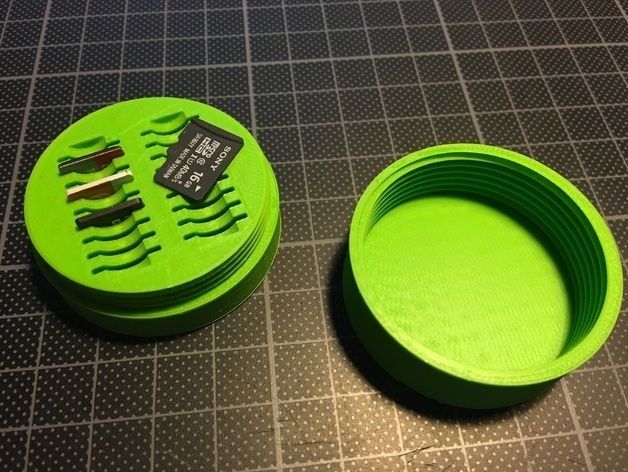 Micro SD Card Holder BIG 3D print model_2