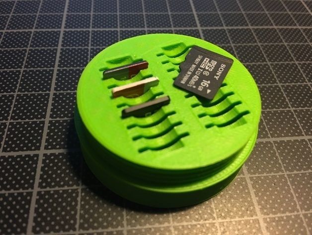 Micro SD Card Holder BIG 3D print model_1