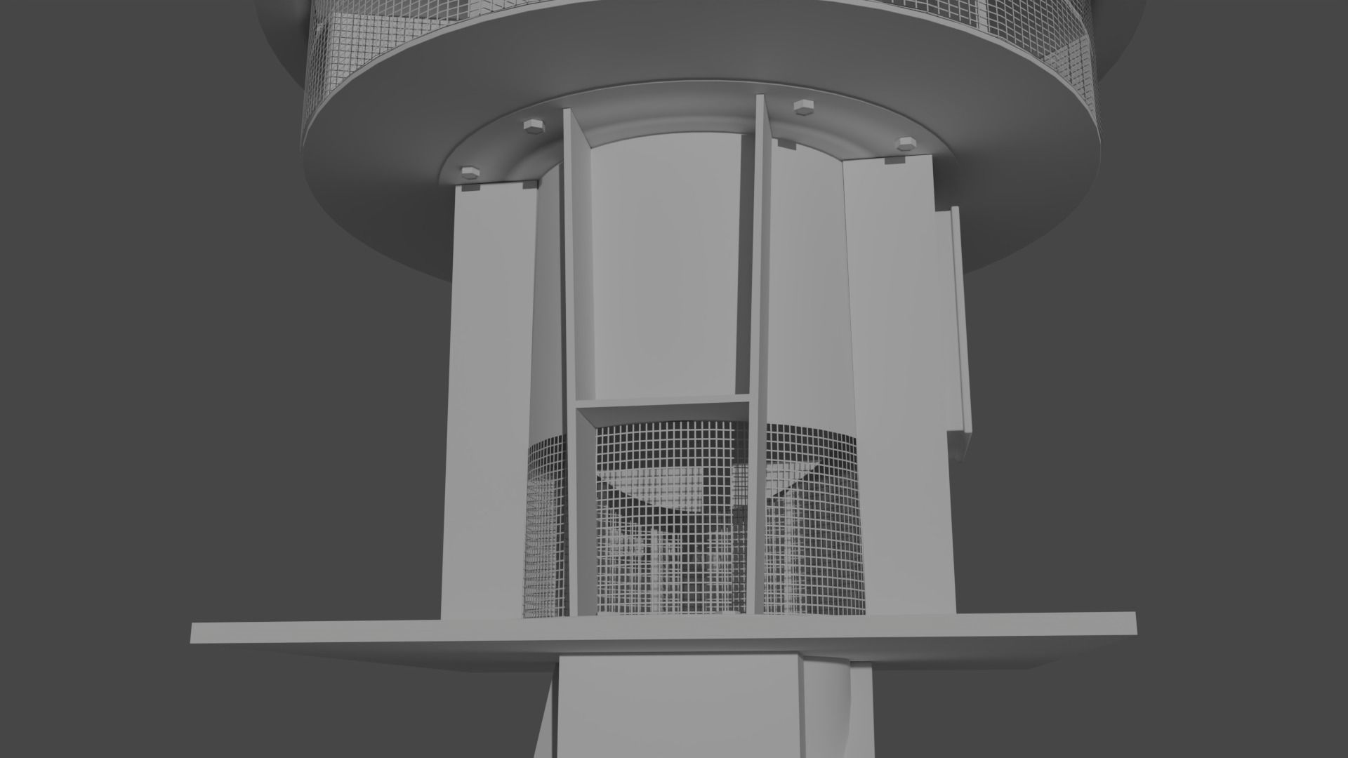 Alerting Communicators Of America Cyclone 125 Tornado Siren 3D model_1