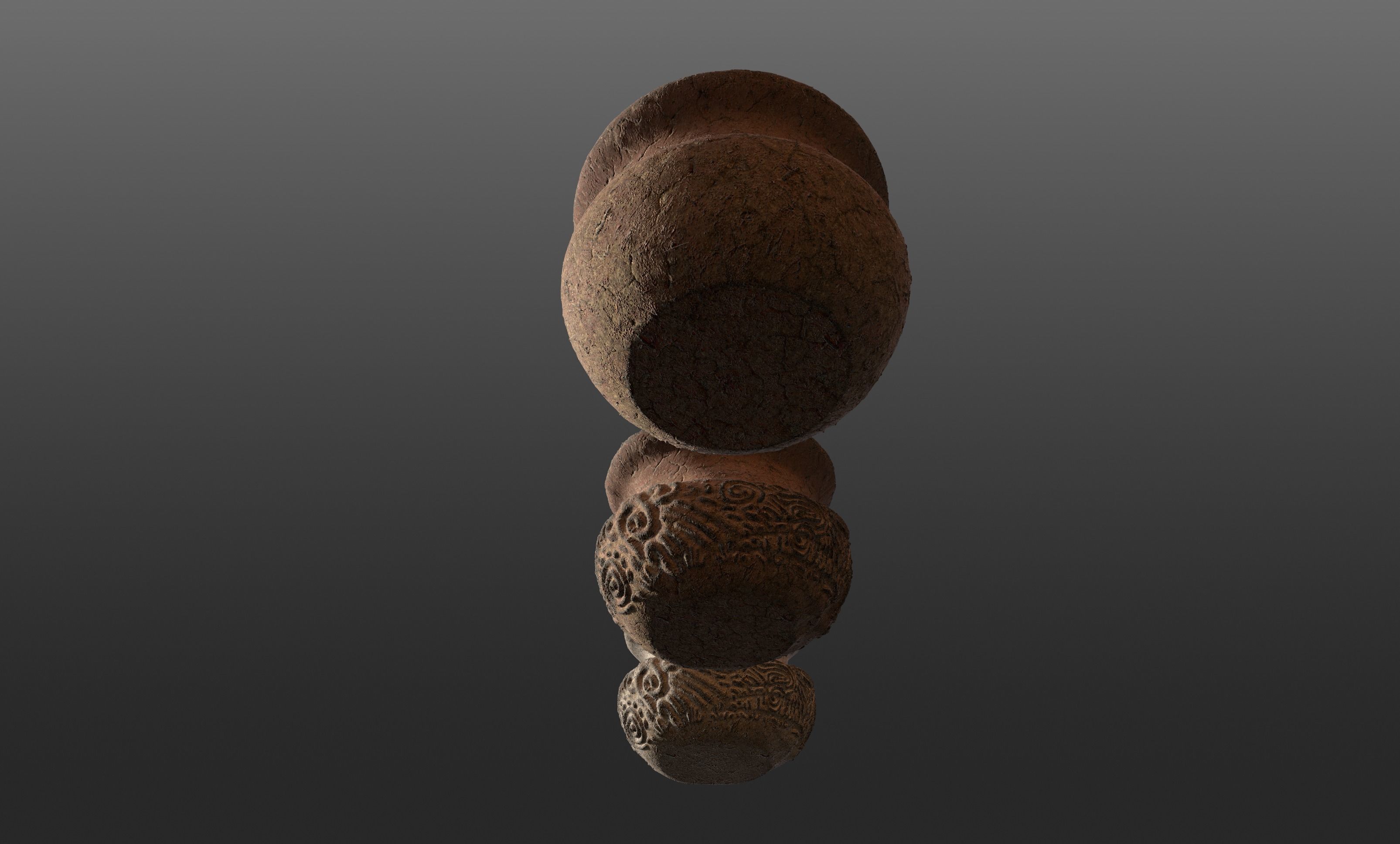 3D Antique Terracotta Vases Set 3D model_6