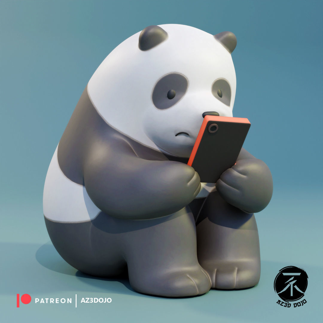 Panda Bear STL for 3D Printing 3D print model_2