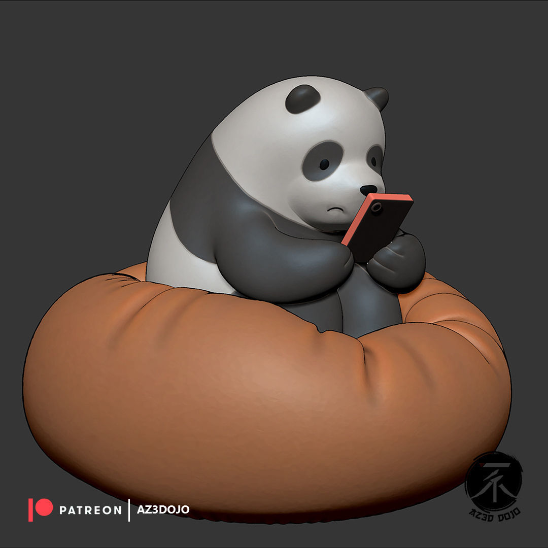 Panda Bear STL for 3D Printing 3D print model_4