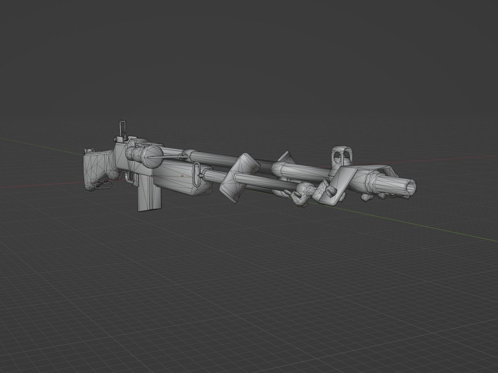 BAR M1918 A2 Low-poly 3D model_6