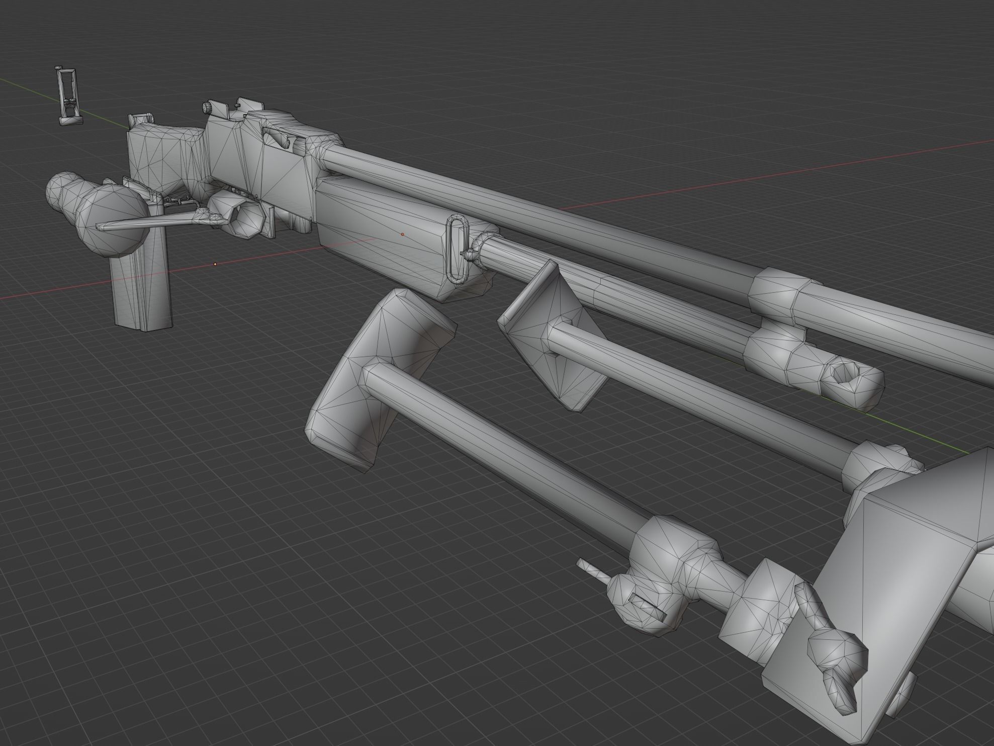 BAR M1918 A2 Low-poly 3D model_8