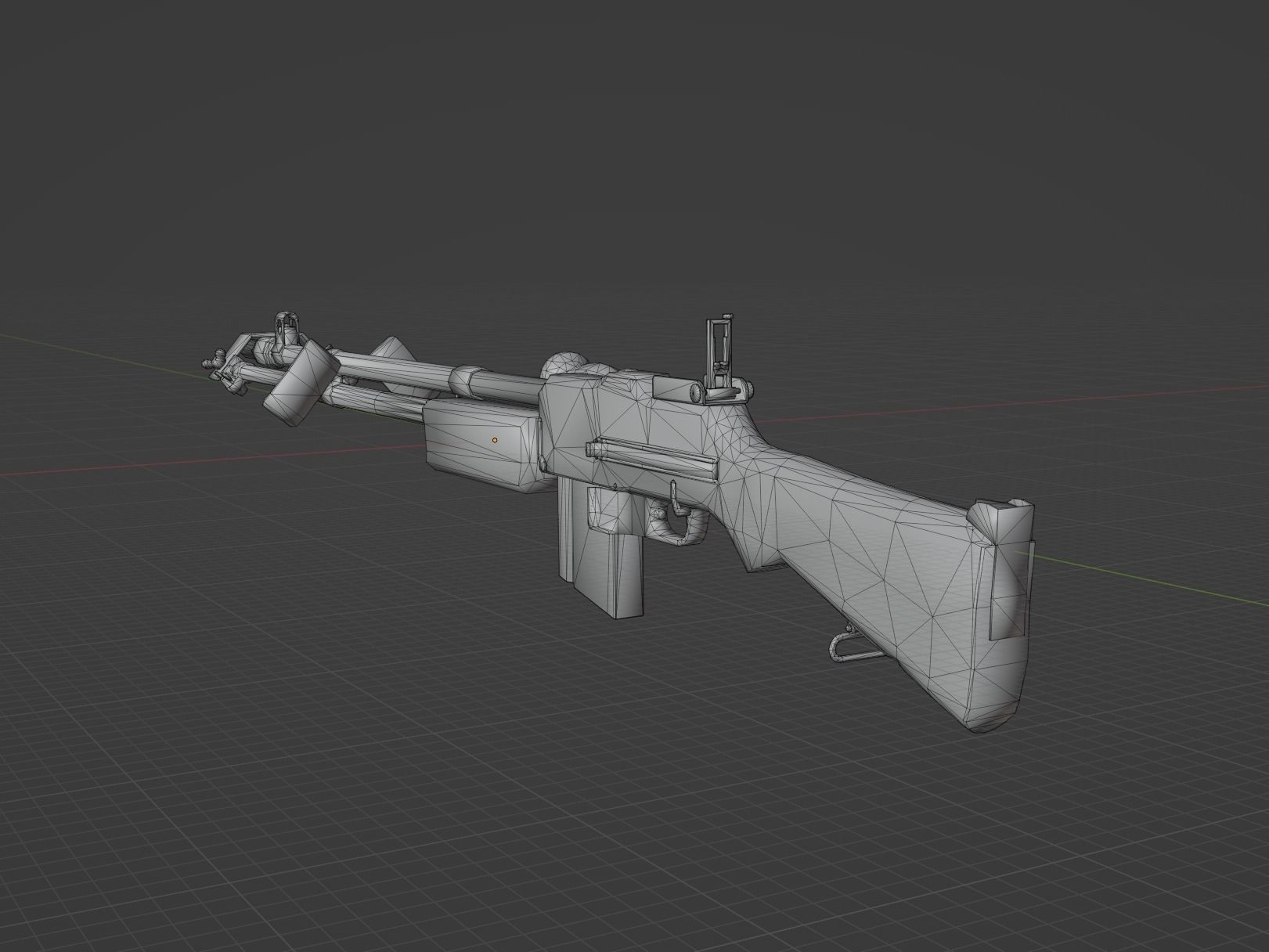 BAR M1918 A2 Low-poly 3D model_2