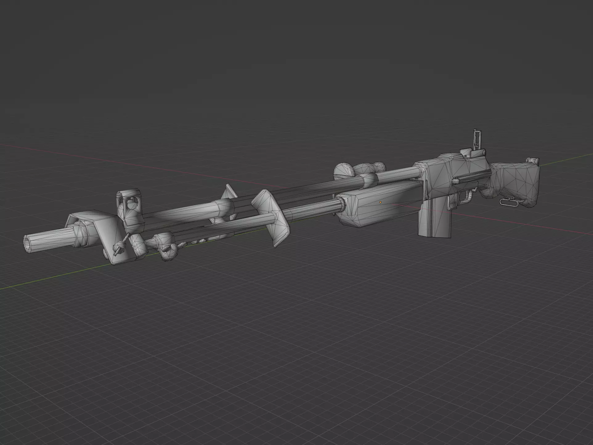 BAR M1918 A2 Low-poly 3D model_0