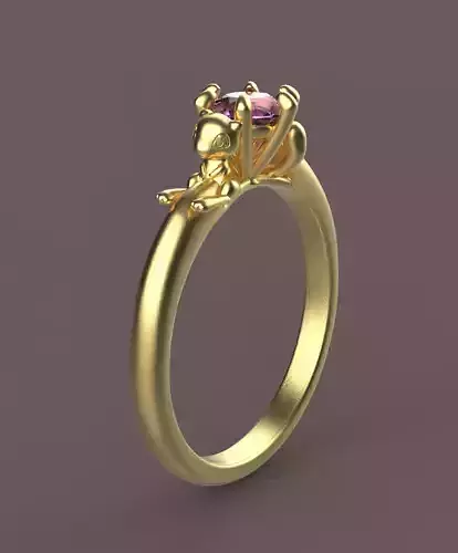 Mew Pokemon Diamond Ring Printable STL