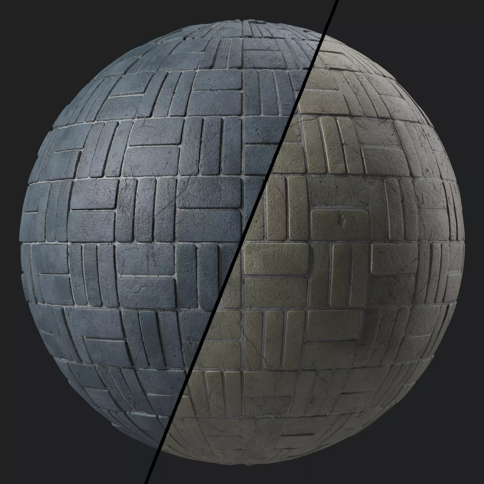 Pavement Materials 54- Stone Paving Sbsar Pbr 4k Seamless Texture_0