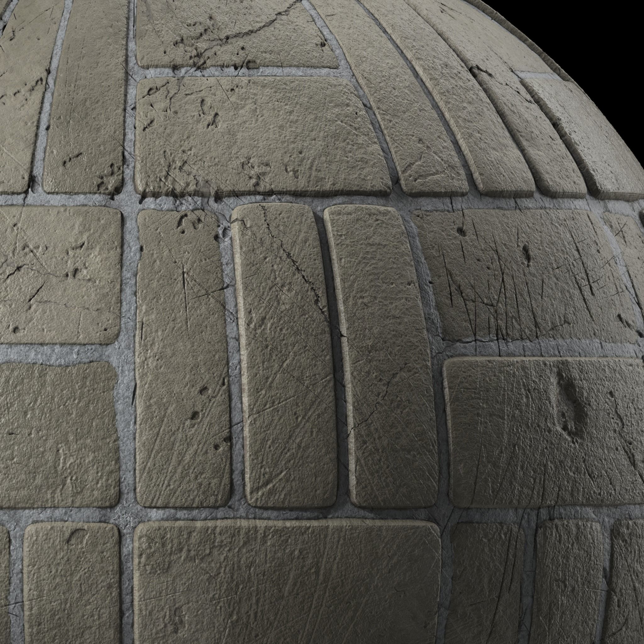 Pavement Materials 54- Stone Paving Sbsar Pbr 4k Seamless Texture_5