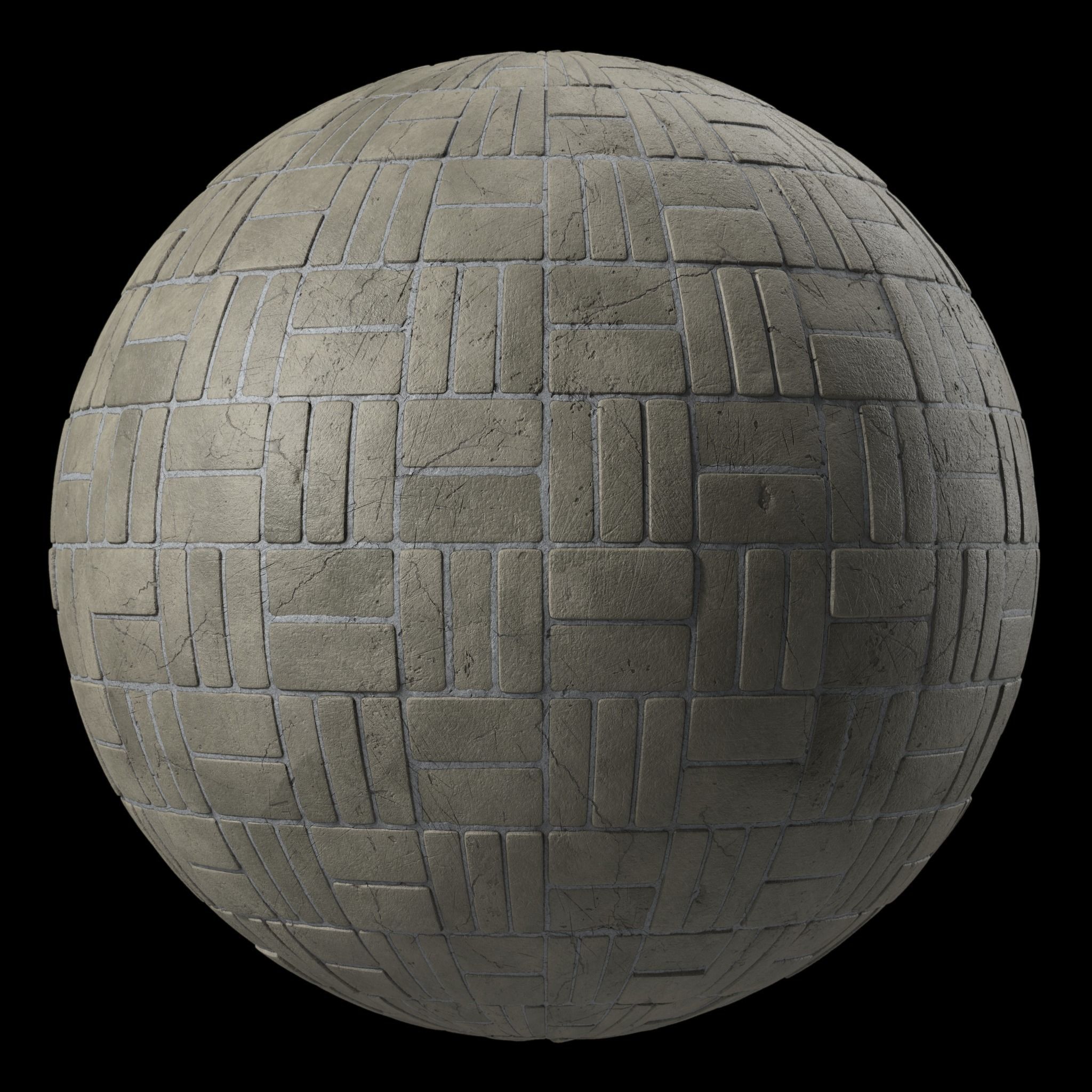 Pavement Materials 54- Stone Paving Sbsar Pbr 4k Seamless Texture_4