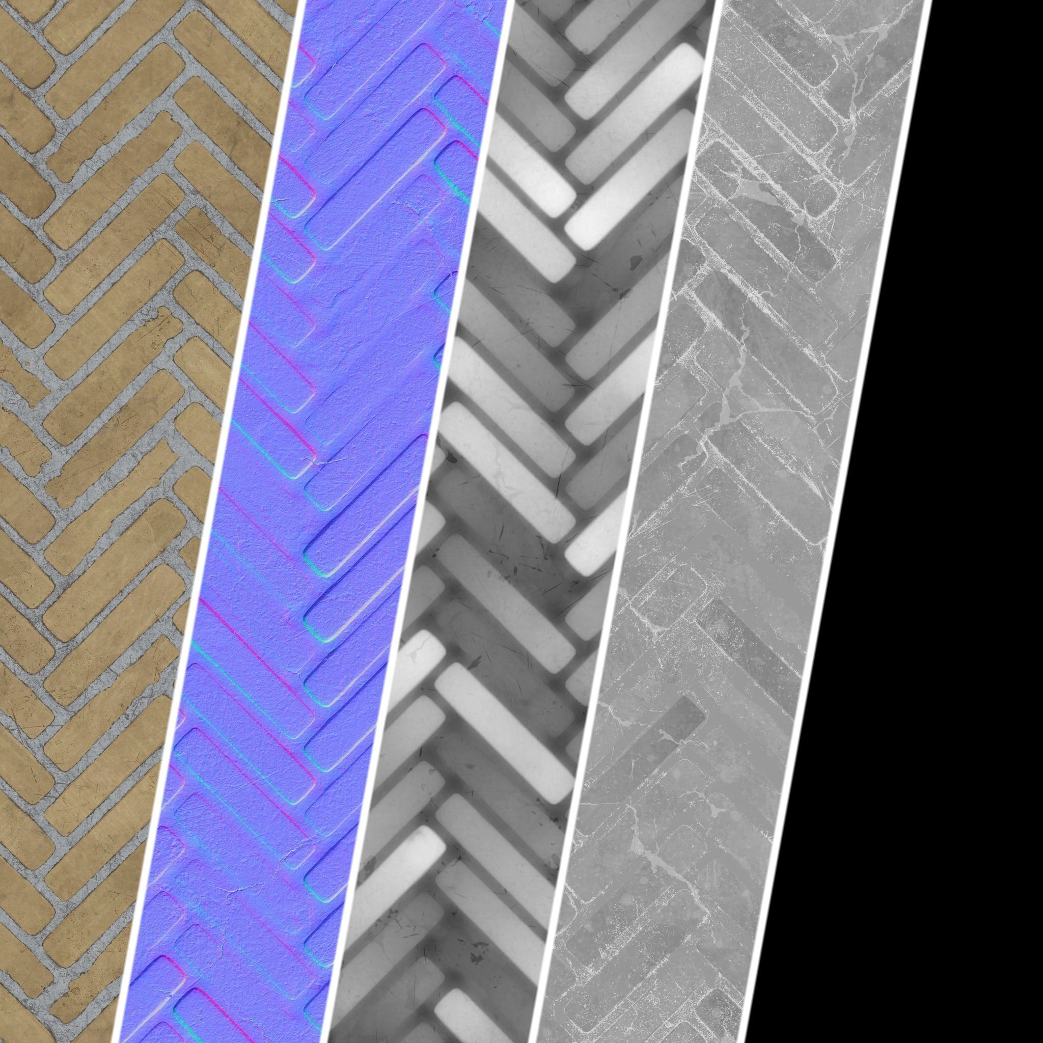 Pavement Materials 55- Stone Paving Sbsar Pbr 4k Seamless Texture_6