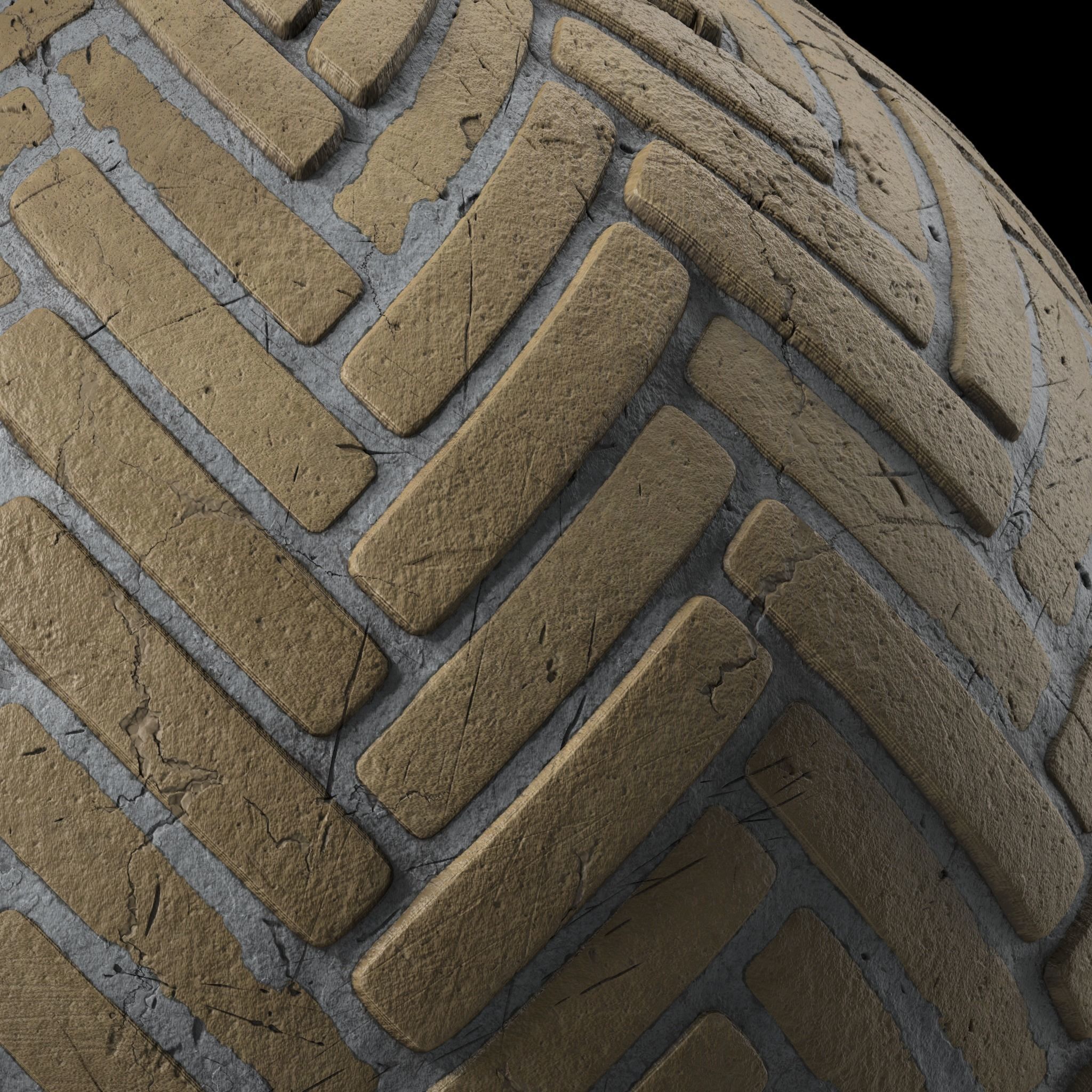Pavement Materials 55- Stone Paving Sbsar Pbr 4k Seamless Texture_5