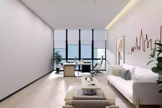 Space Office Modern Manager 3D model