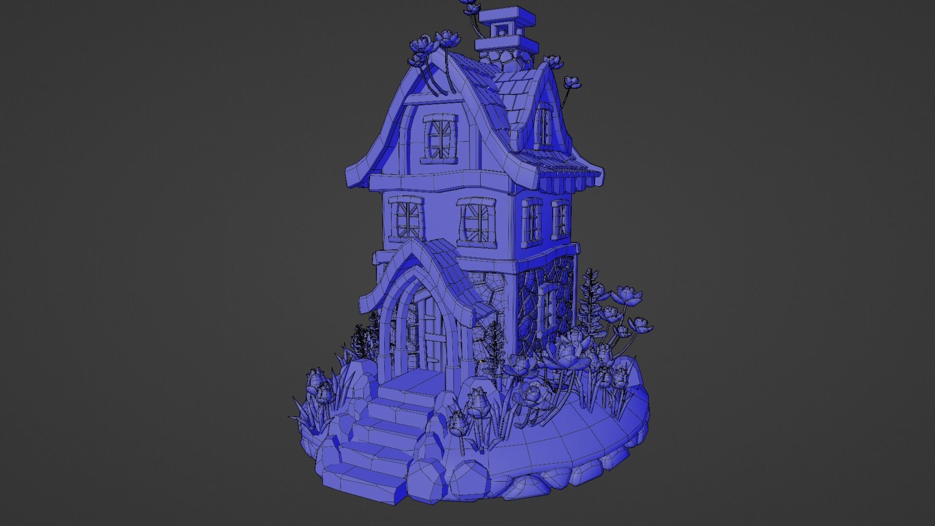 Cartoon House 4 3D model_12