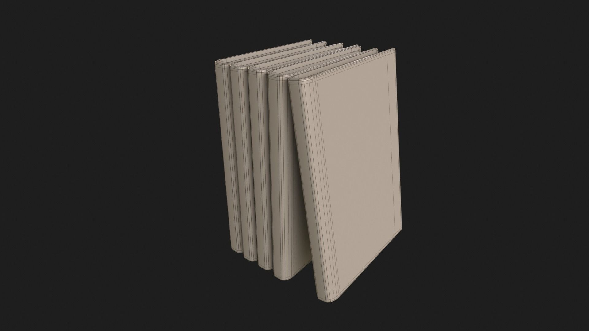 Pulp Fantasy and Mystery Book Collection Low-poly 3D model_3