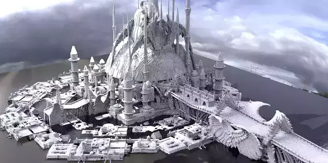 Crescent Dubai Future City base 1 3D model