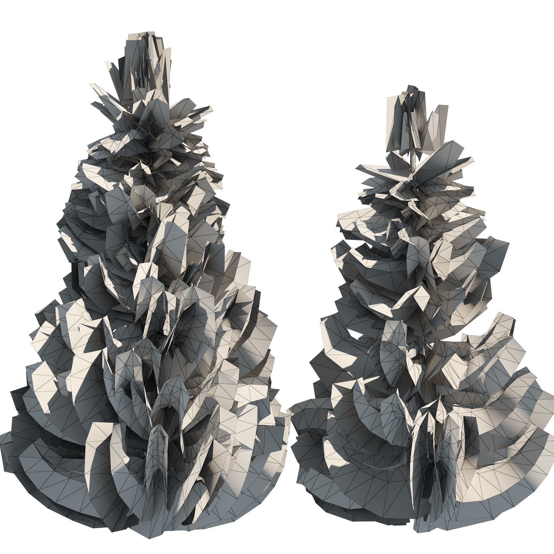 Nootka false Cypress Low-poly 3D model_8