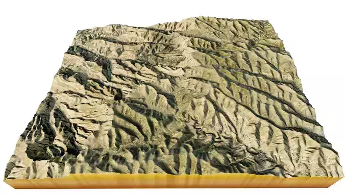 Drakensberg Escarpment 3d model terrain