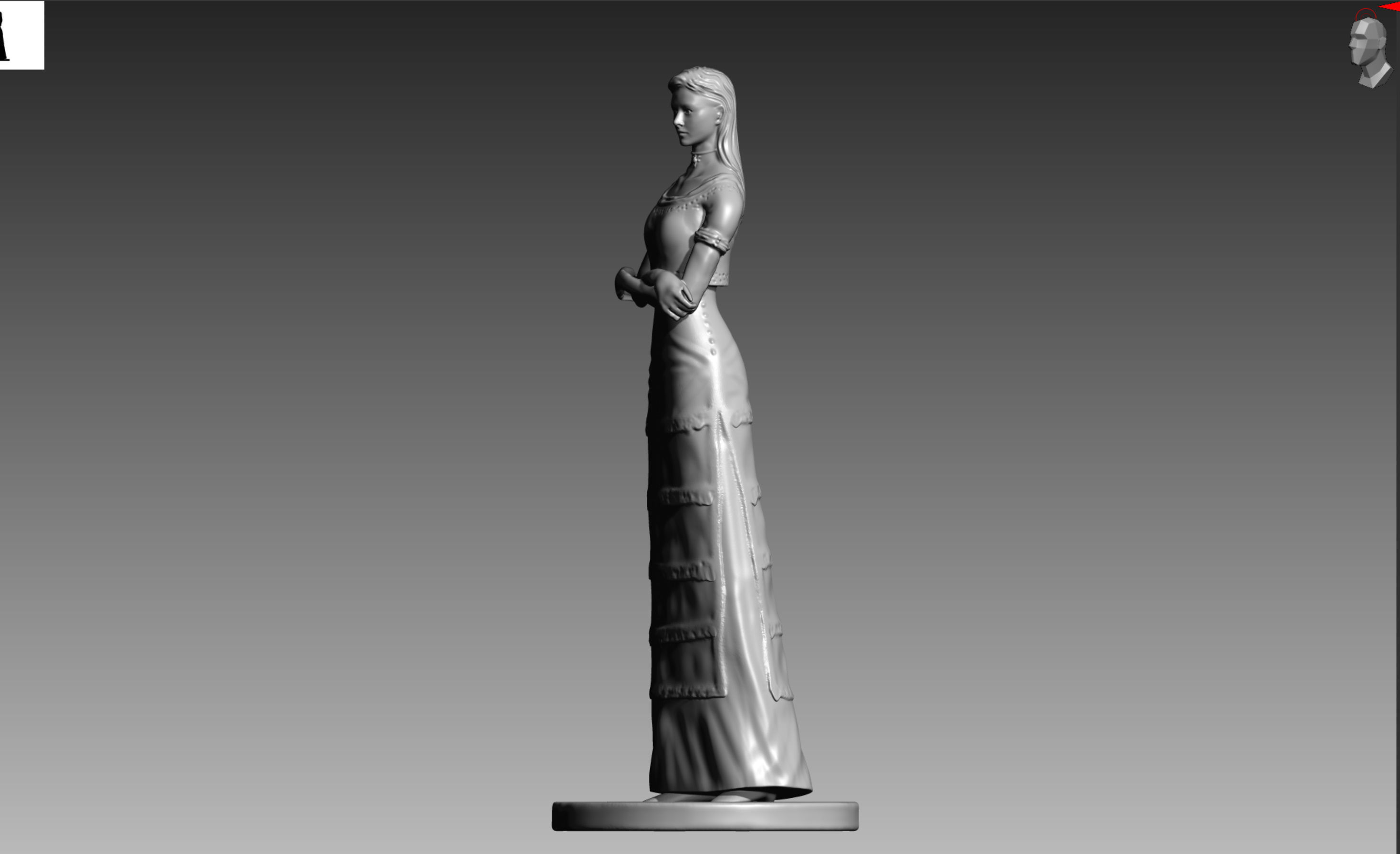 Alexia Ashford Resident Evil Code Veronica OBJ and STL 3D print model_4