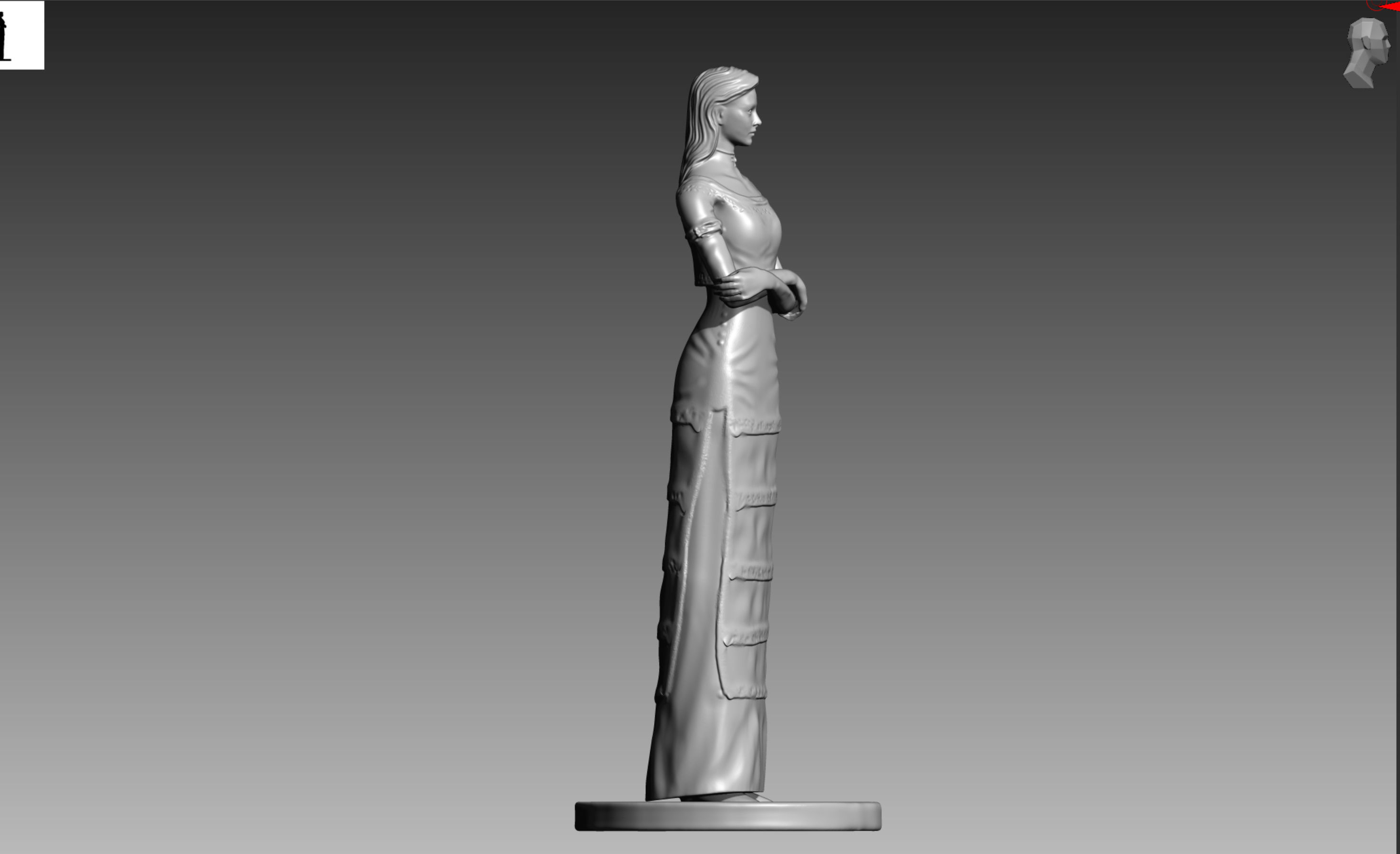 Alexia Ashford Resident Evil Code Veronica OBJ and STL 3D print model_9
