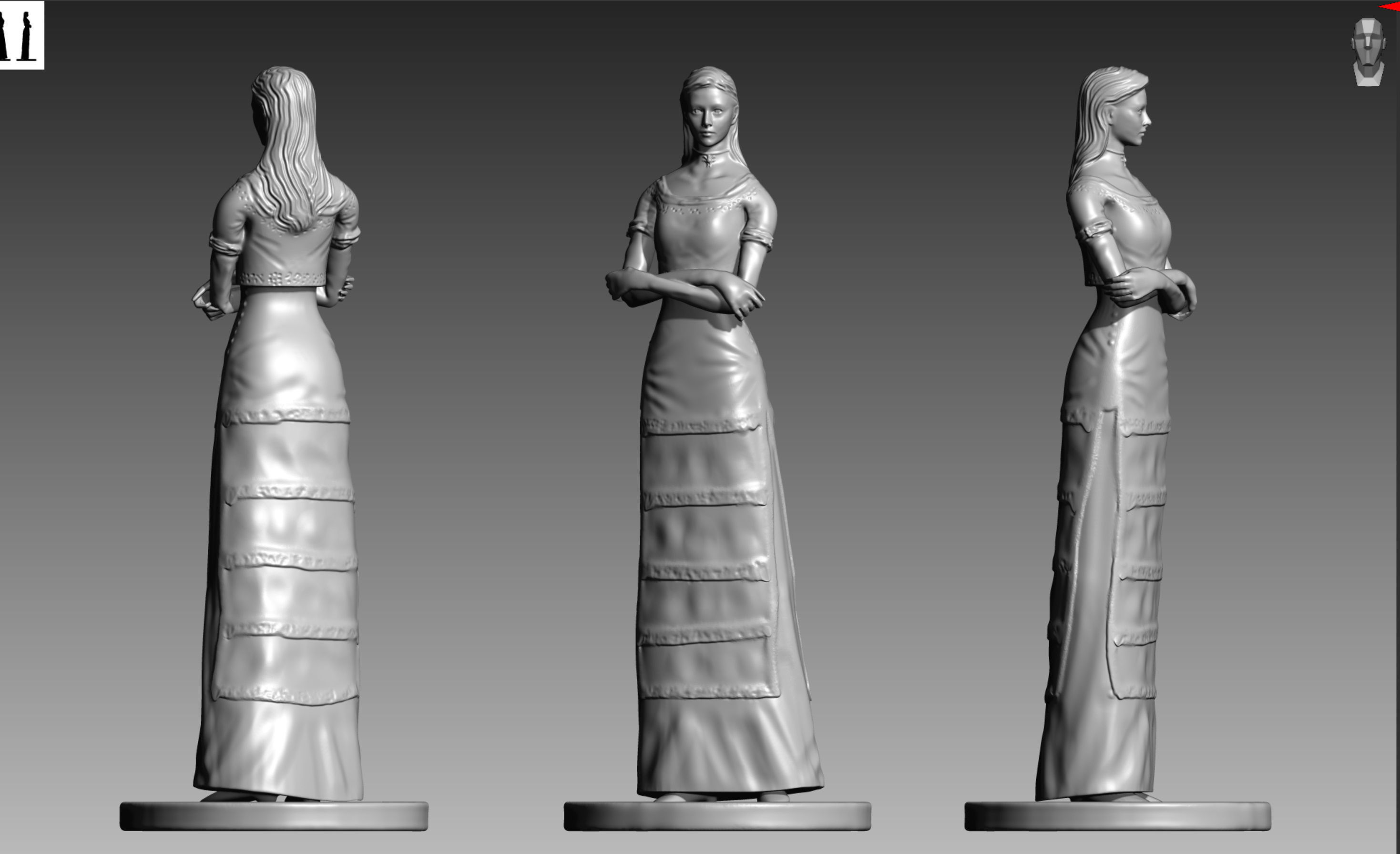 Alexia Ashford Resident Evil Code Veronica OBJ and STL 3D print model_1